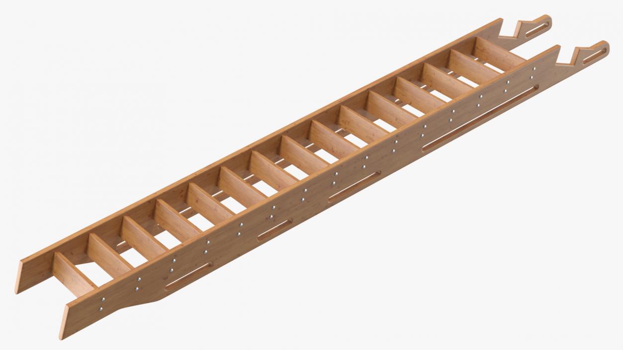 3D Wooden Ladder model