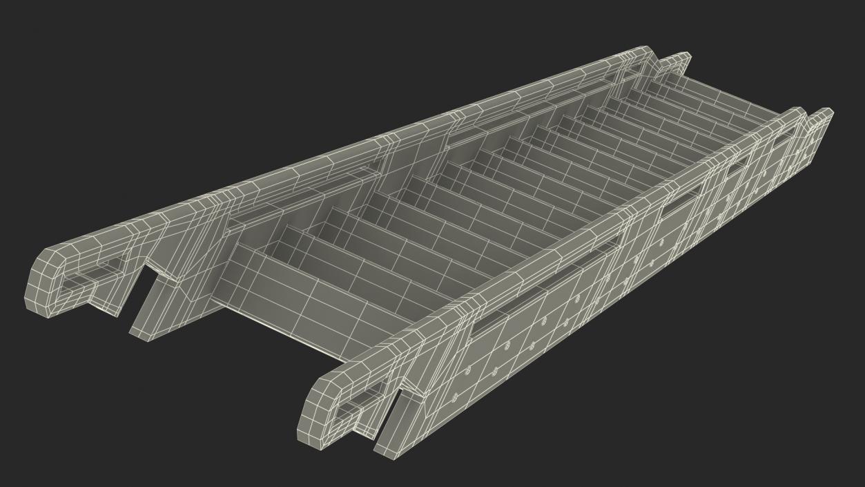 3D Wooden Ladder model