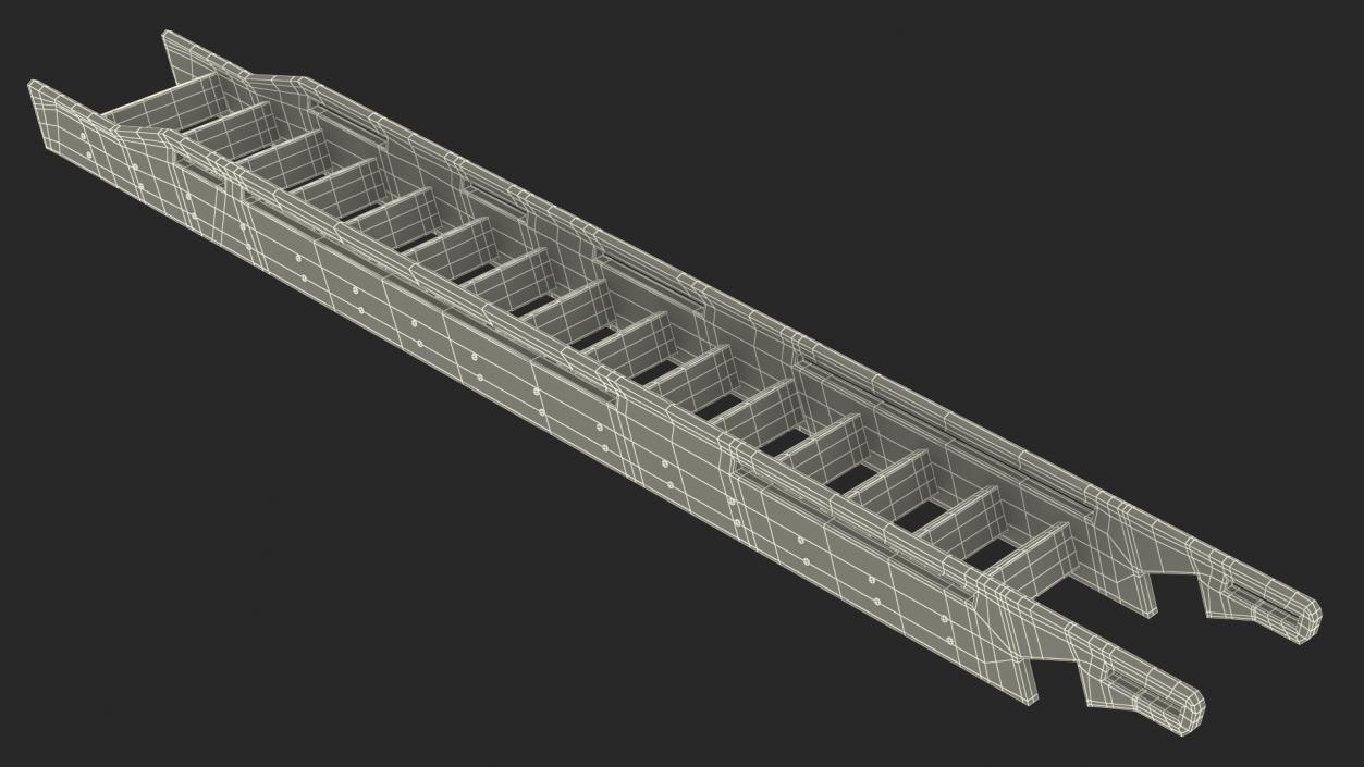 3D Wooden Ladder model