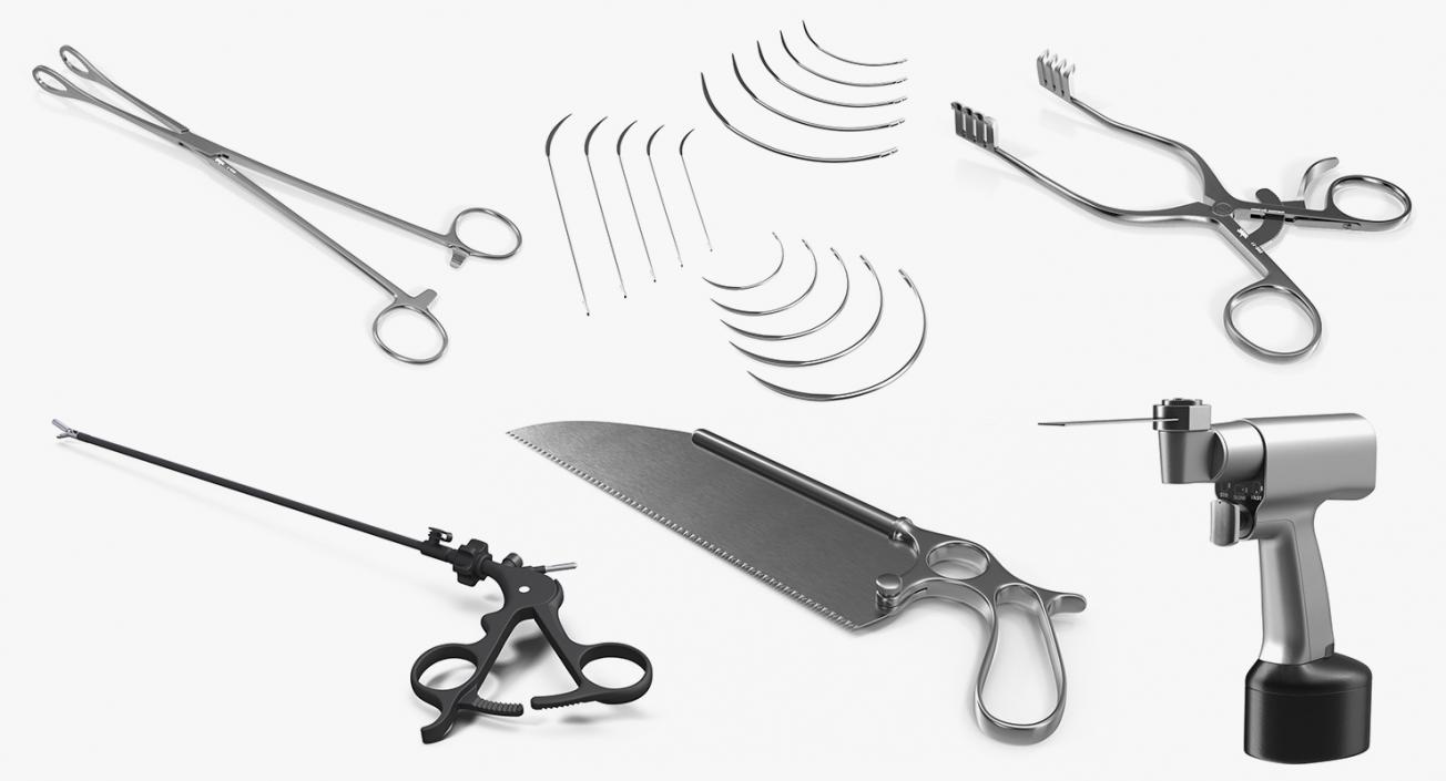 3D Surgical Medical Instruments Collection 3