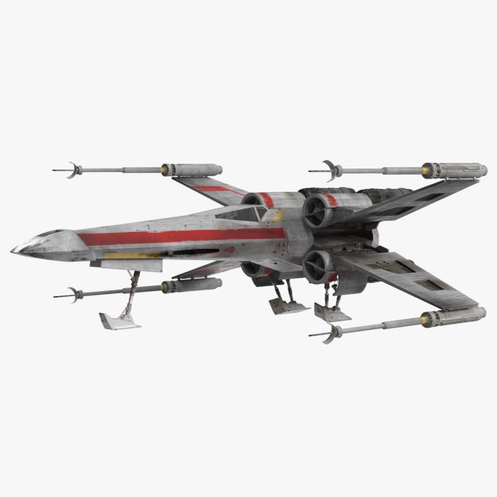 T65 X-Wing Starfighter Rigged 3D model