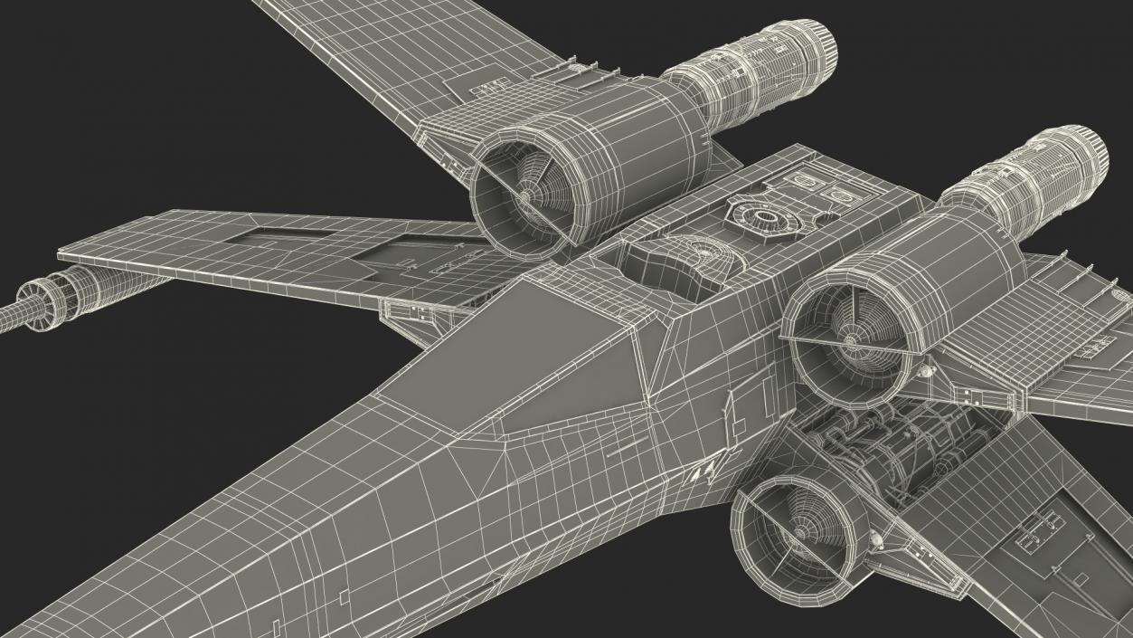 T65 X-Wing Starfighter Rigged 3D model