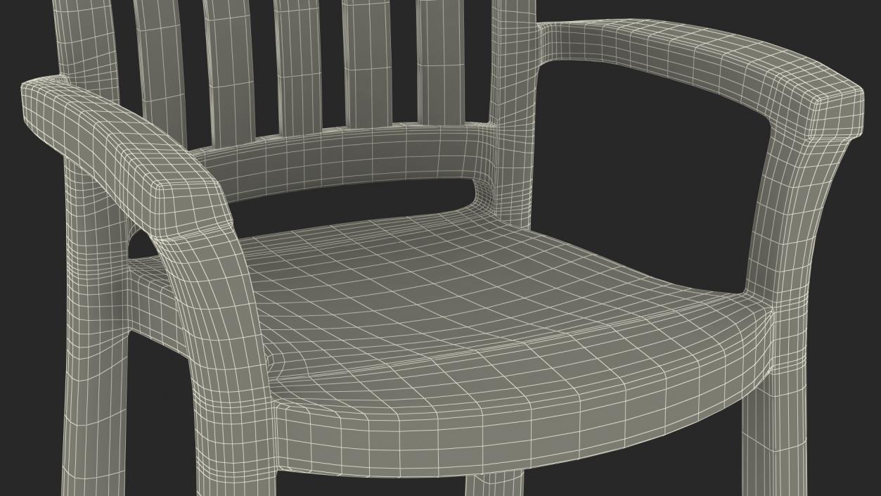 Plastic Armchair White 3D