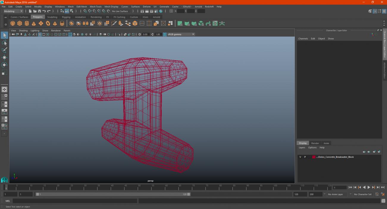 3D Dolos Concrete Breakwater Block