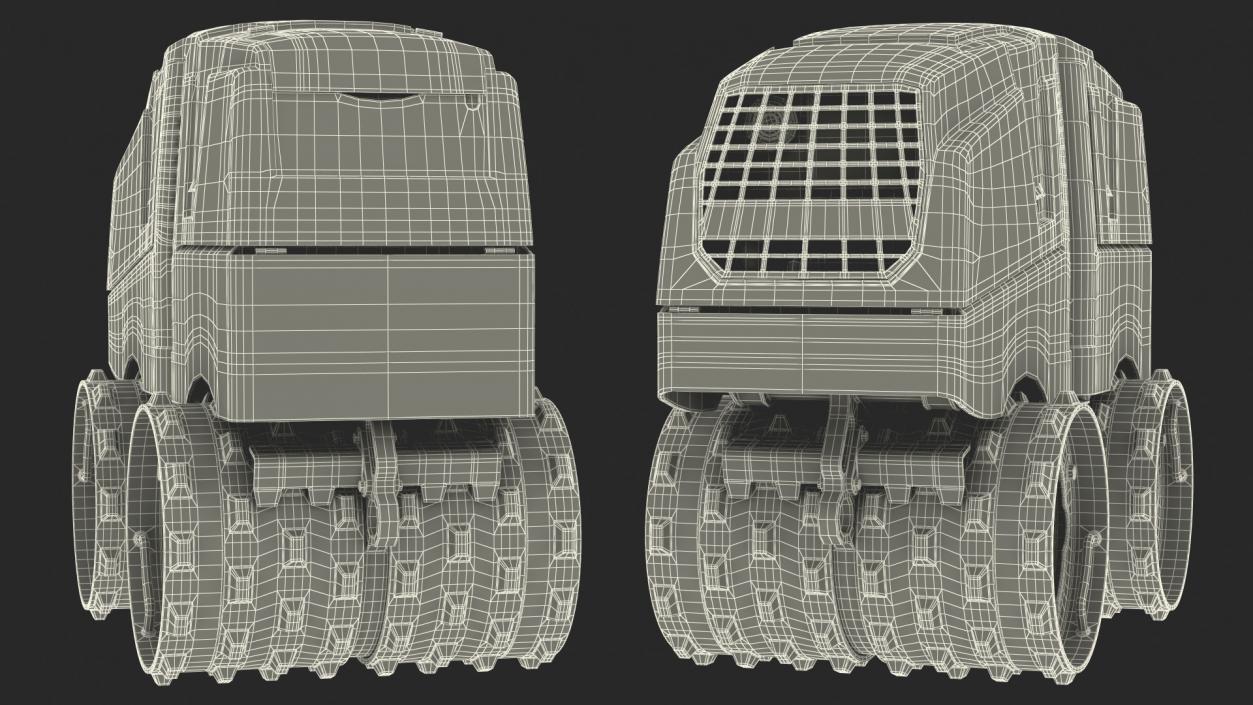 3D Vibratory Trench Roller Dirty Rigged