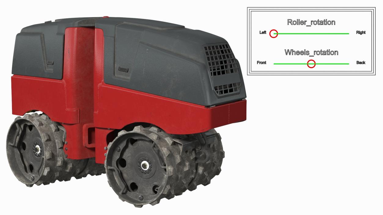 3D Vibratory Trench Roller Dirty Rigged