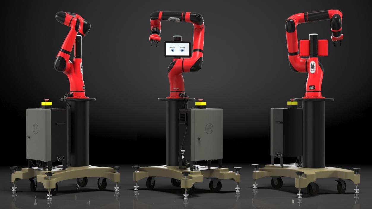 Sawyer Black Edition Collaborative Robot with Pedestal 3D model