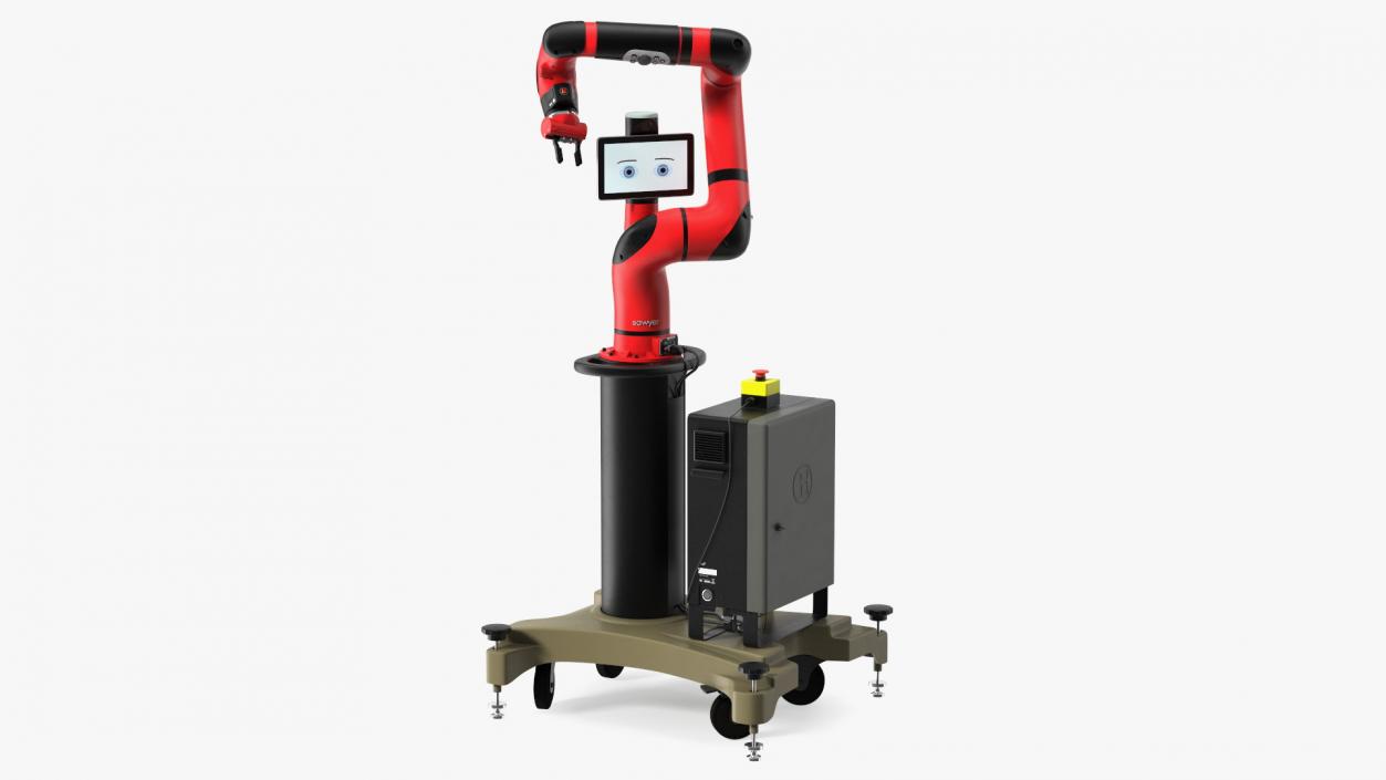 Sawyer Black Edition Collaborative Robot with Pedestal 3D model