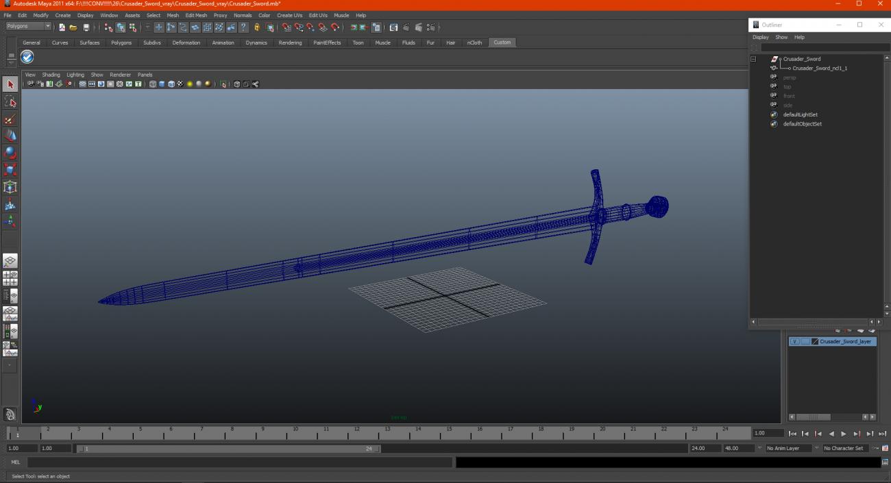 Crusader Sword 3D model