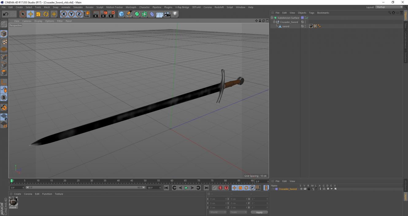 Crusader Sword 3D model