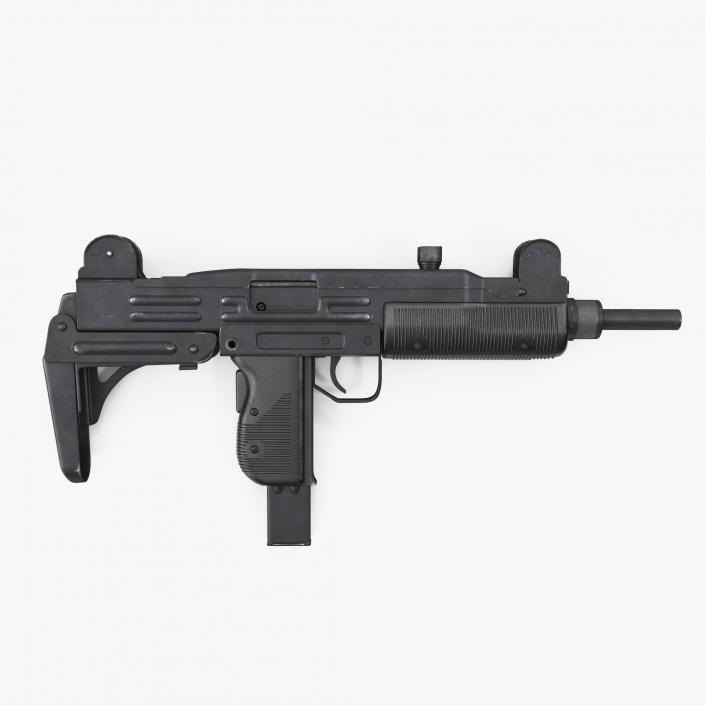 Submachine gun UZI SMG Rigged 3D model