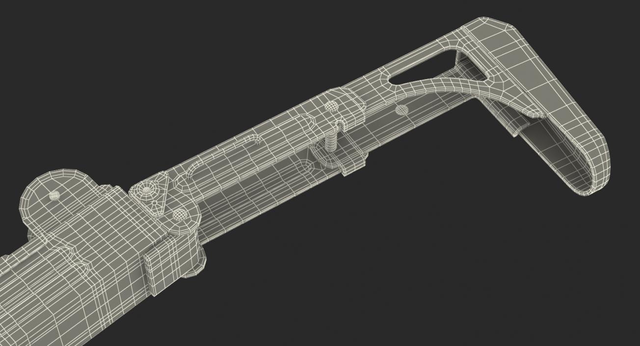 Submachine gun UZI SMG Rigged 3D model