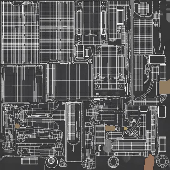 Submachine gun UZI SMG Rigged 3D model