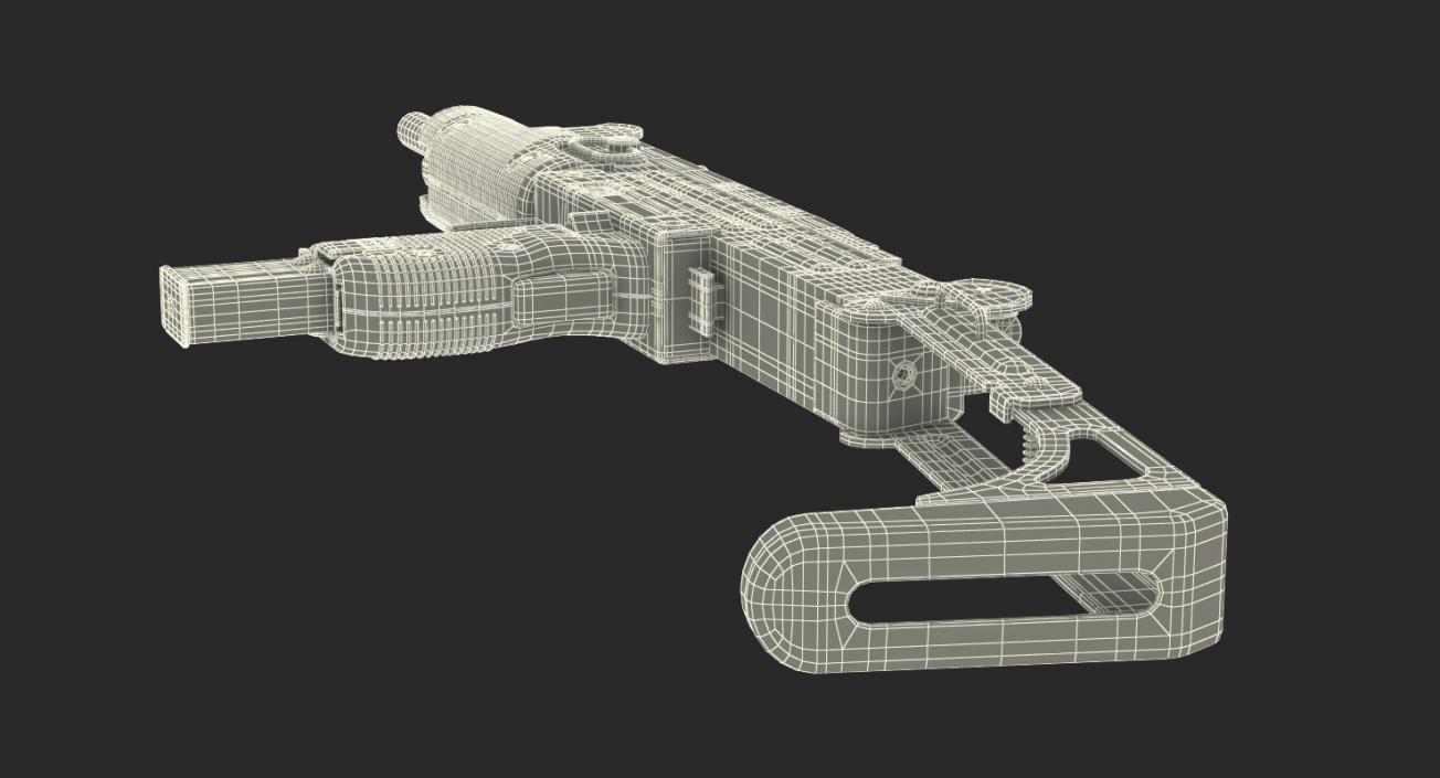 Submachine gun UZI SMG Rigged 3D model