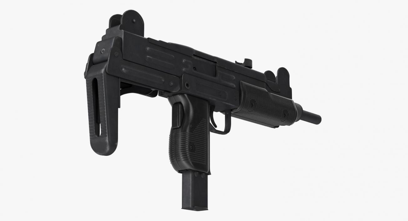 Submachine gun UZI SMG Rigged 3D model