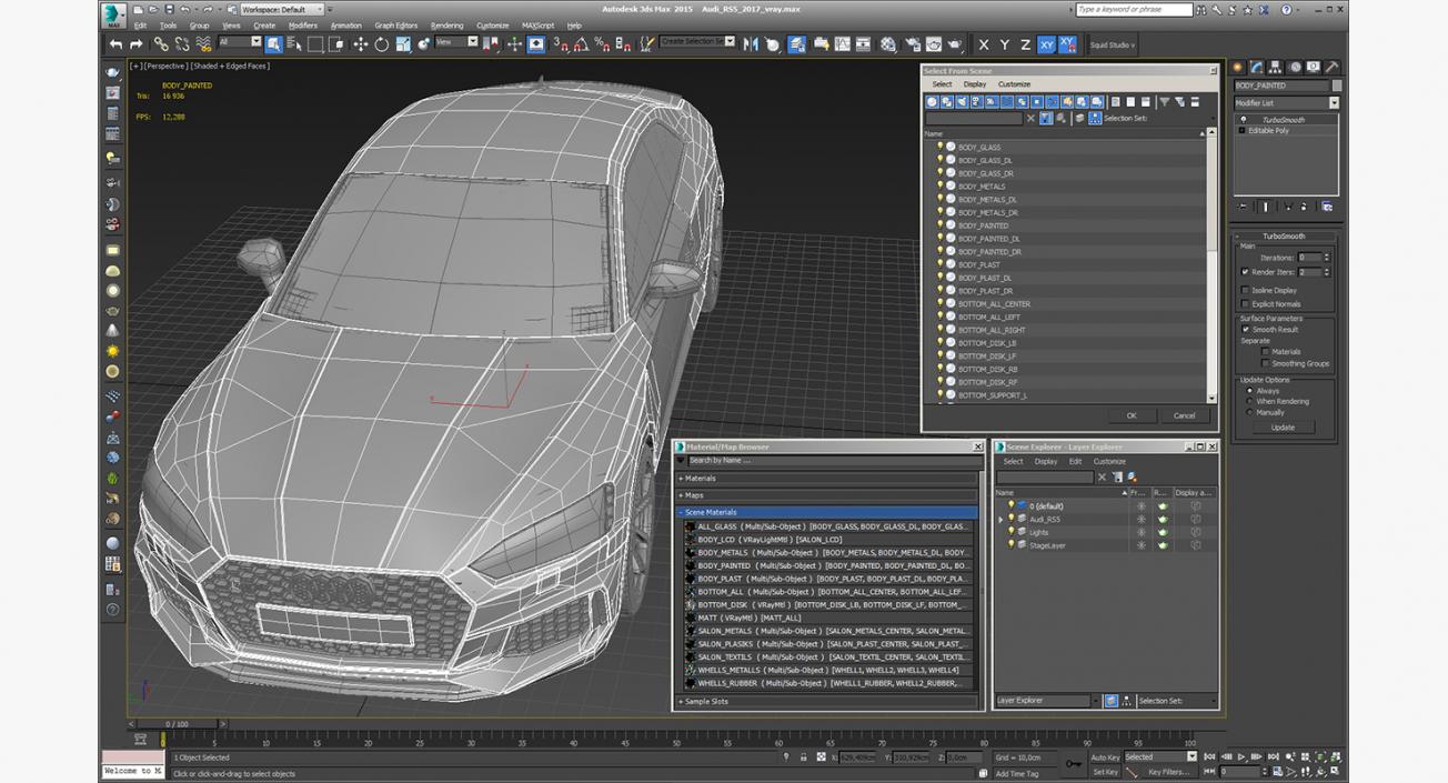 3D Audi RS5 2017 model