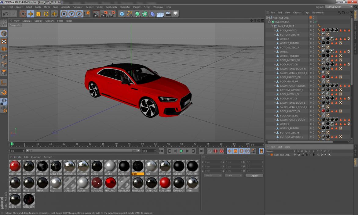 3D Audi RS5 2017 model