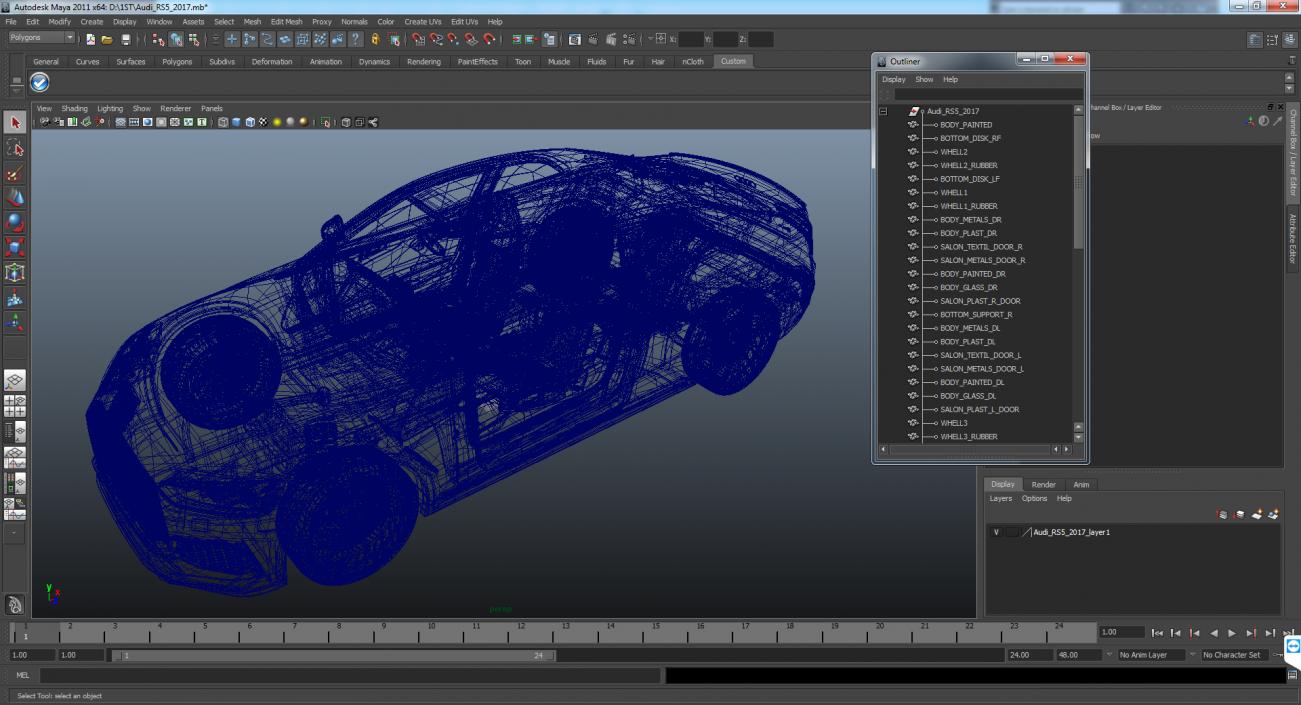 3D Audi RS5 2017 model