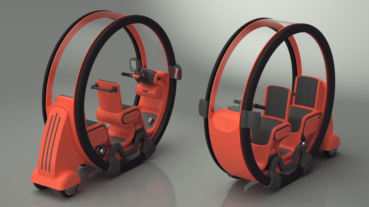 3D Futuristic Transport Car Tube Red model