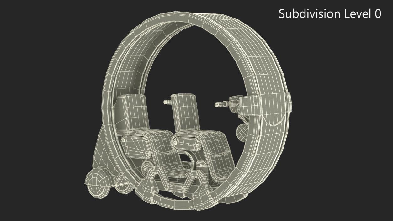 3D Futuristic Transport Car Tube Red model