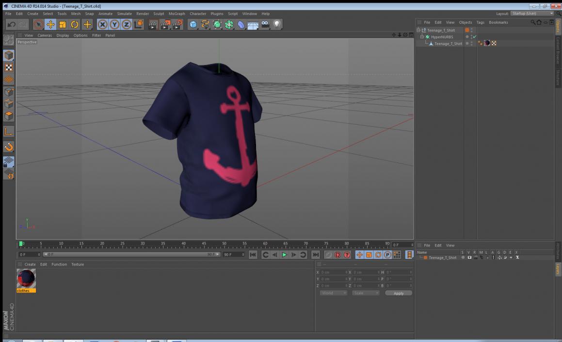 3D model Teenage T-Shirt