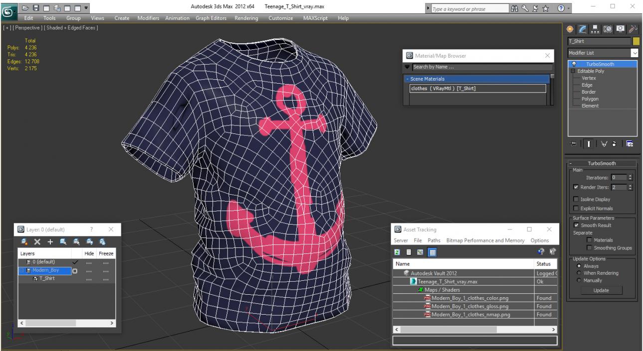 3D model Teenage T-Shirt