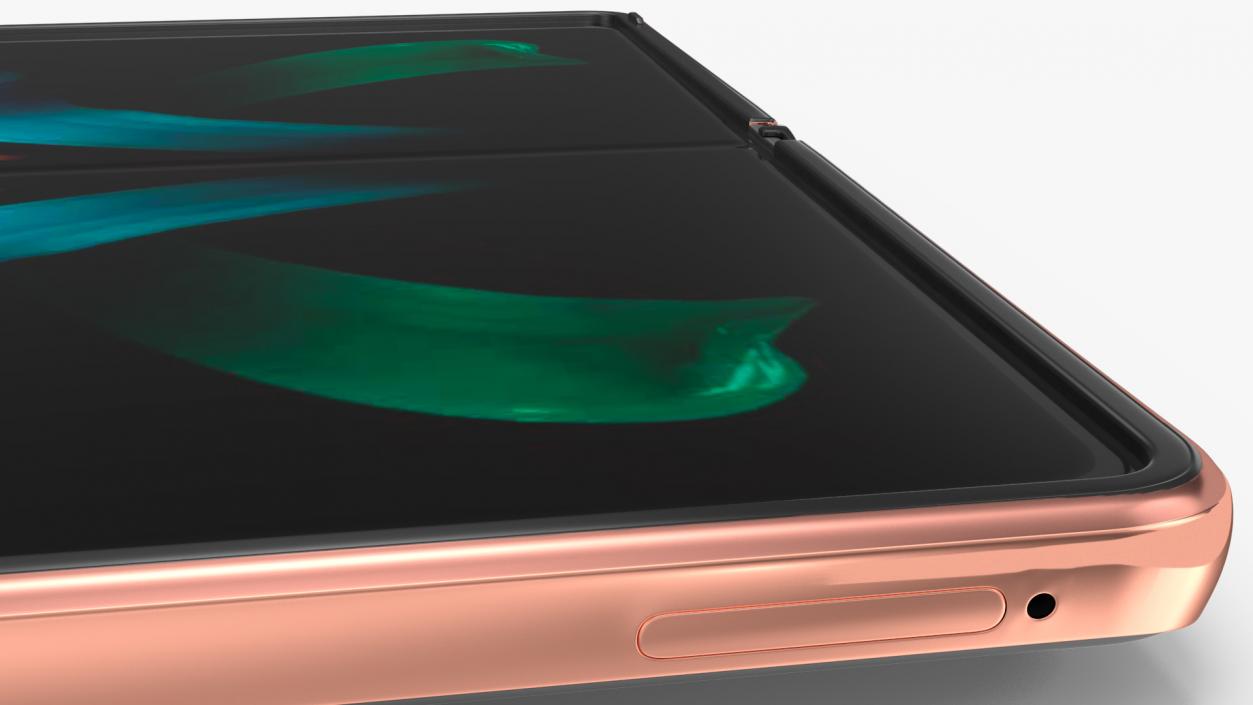 3D model Samsung Z Fold 2 Bronze Rigged