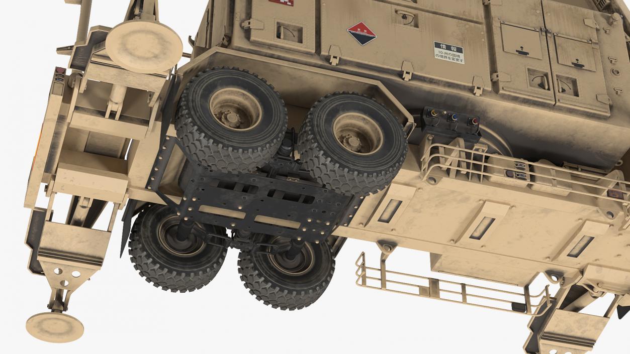 3D model HEMTT M985 with Patriot AN MPQ53 Radar Desert