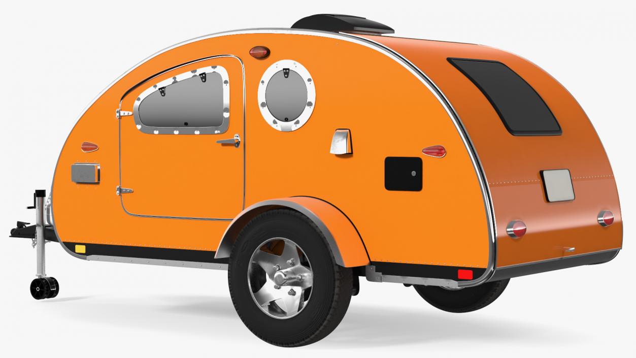 3D model Teardrop Camping Trailer Simple Interior