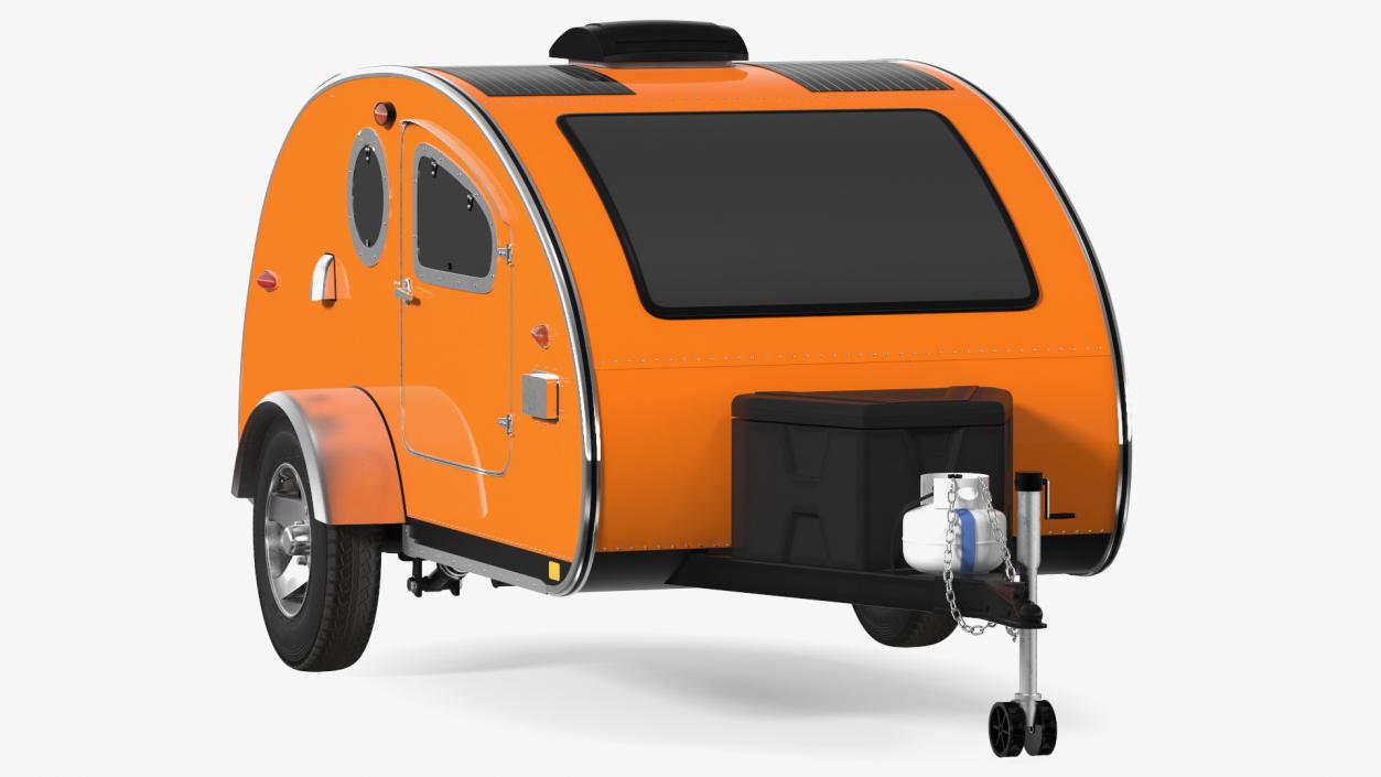 3D model Teardrop Camping Trailer Simple Interior