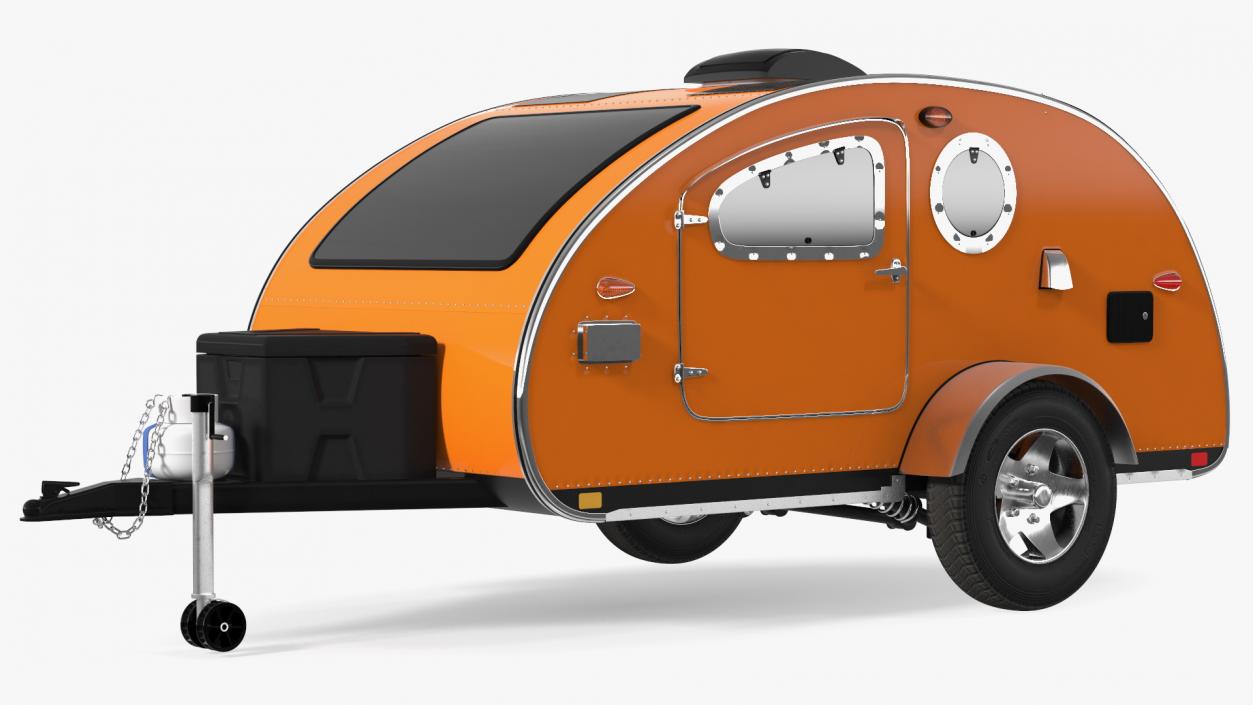 3D model Teardrop Camping Trailer Simple Interior