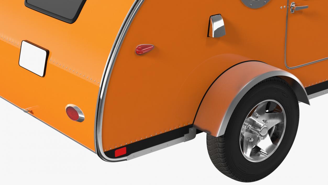 3D model Teardrop Camping Trailer Simple Interior