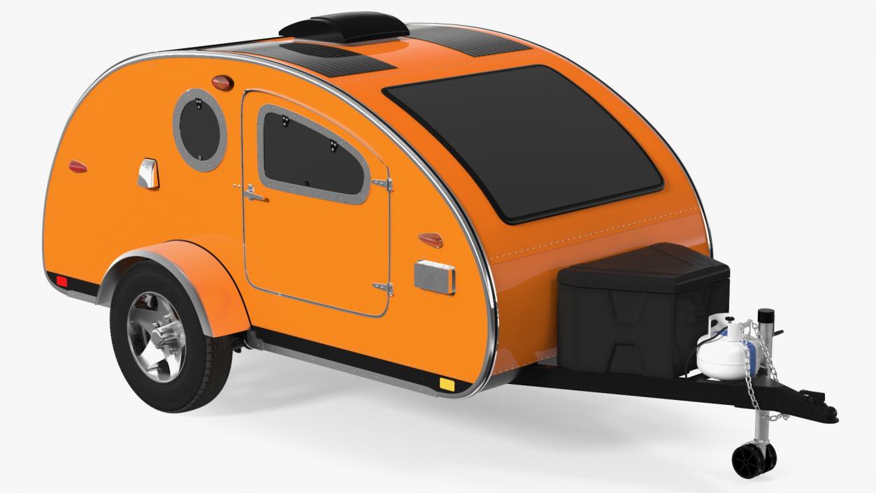 3D model Teardrop Camping Trailer Simple Interior