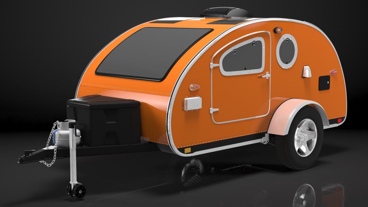 3D model Teardrop Camping Trailer Simple Interior