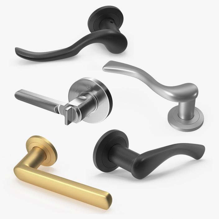 3D model Door Handles Collection 3