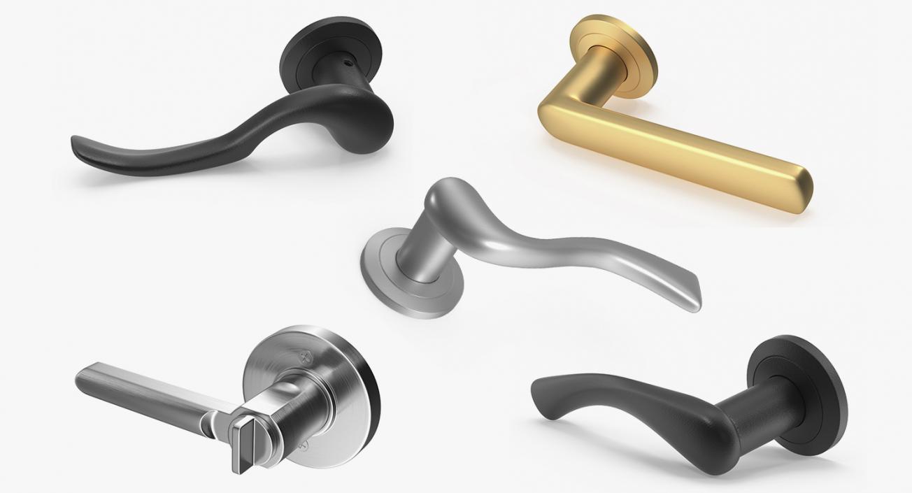 3D model Door Handles Collection 3