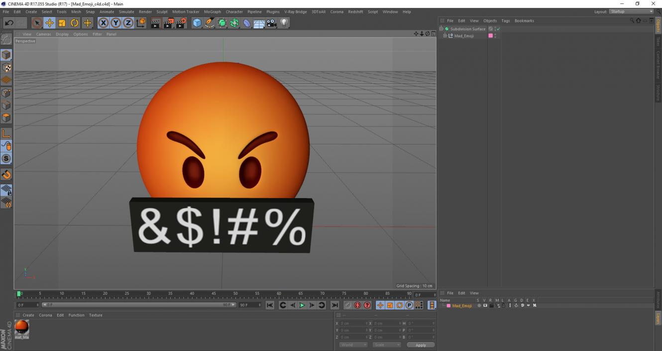 Mad Emoji 3D model