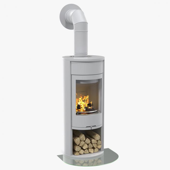 Wood Burning Stove Wall Venting Generic 3D model