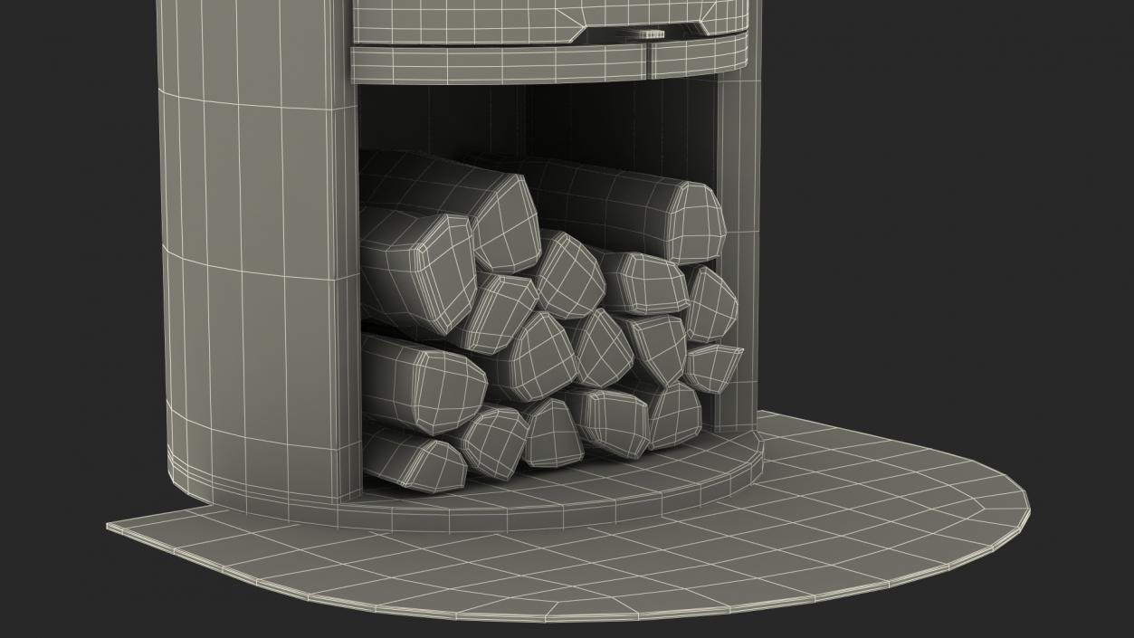 Wood Burning Stove Wall Venting Generic 3D model