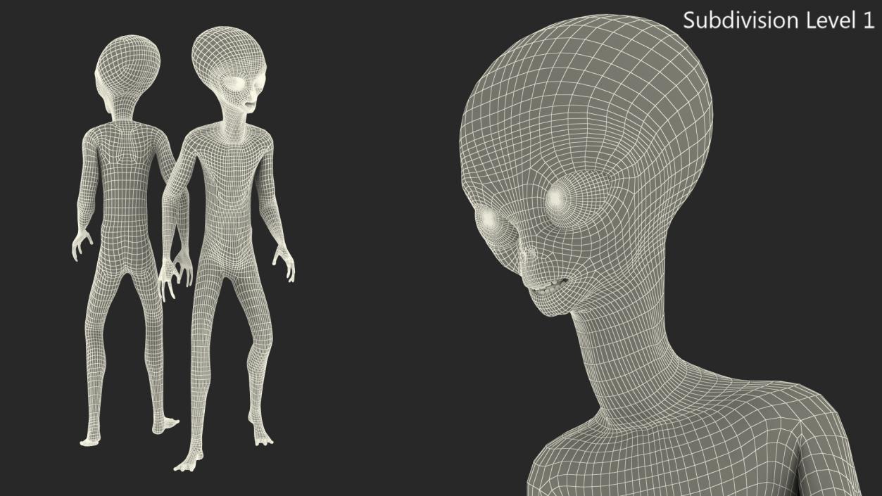 3D model Cartoon Alien Rigged