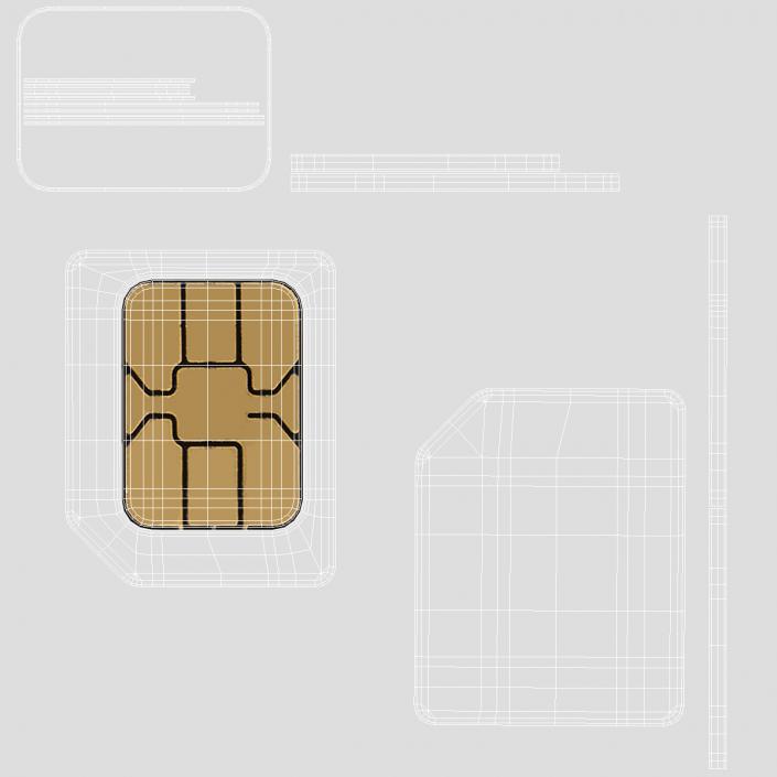 Micro SIM Card 3D model