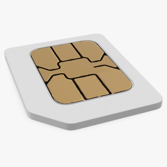 Micro SIM Card 3D model