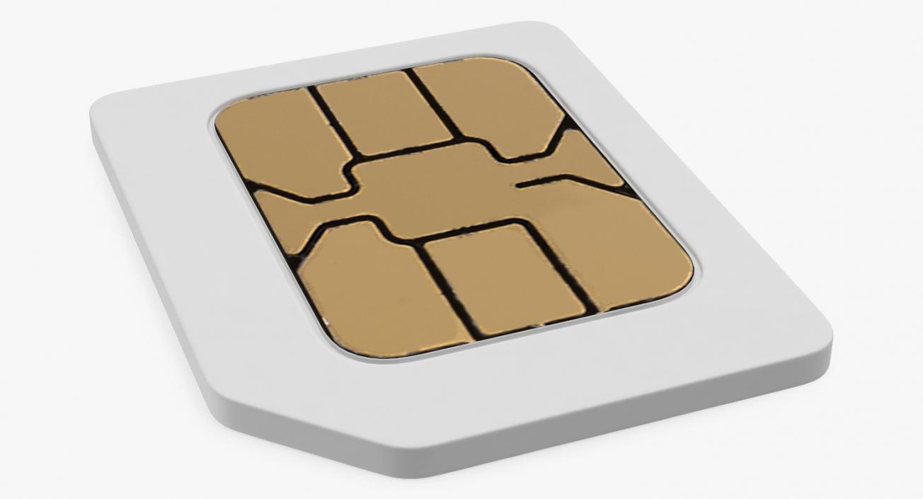 Micro SIM Card 3D model