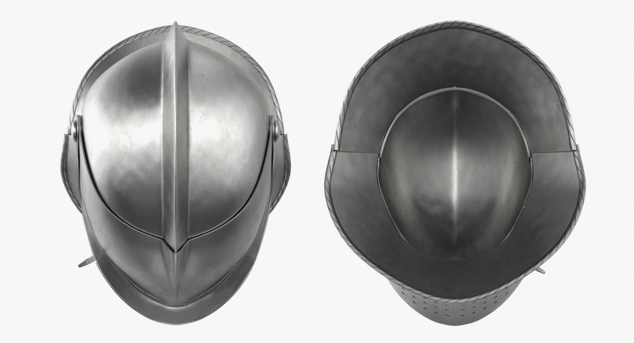 Armet Closed Helmet 3D model