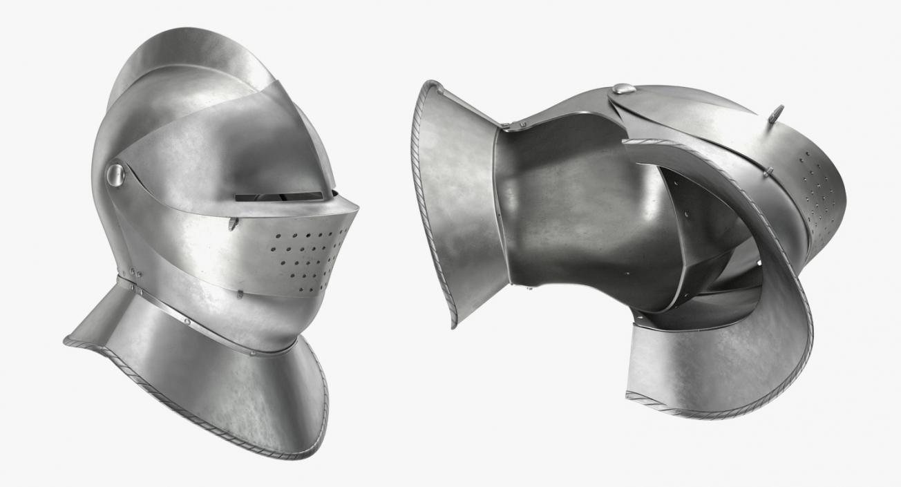 Armet Closed Helmet 3D model