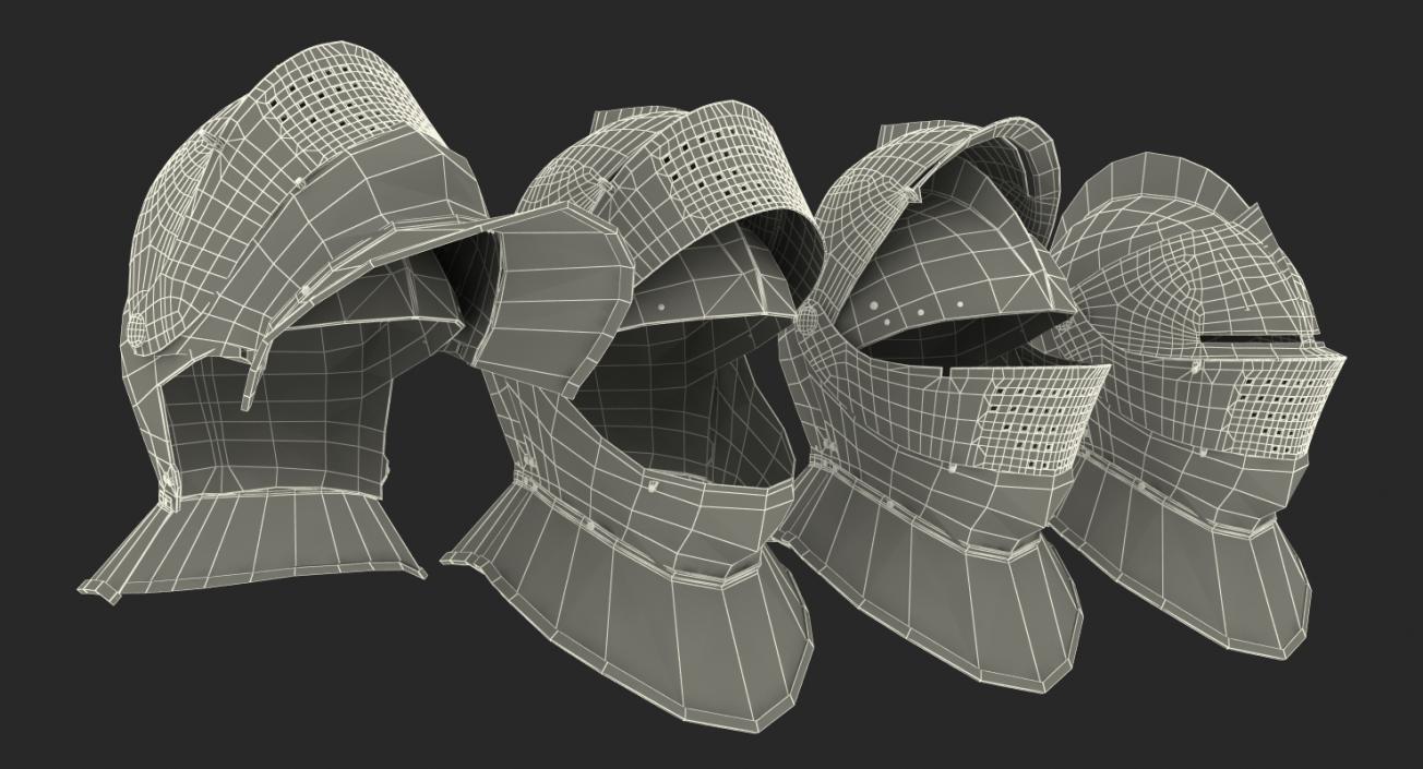 Armet Closed Helmet 3D model