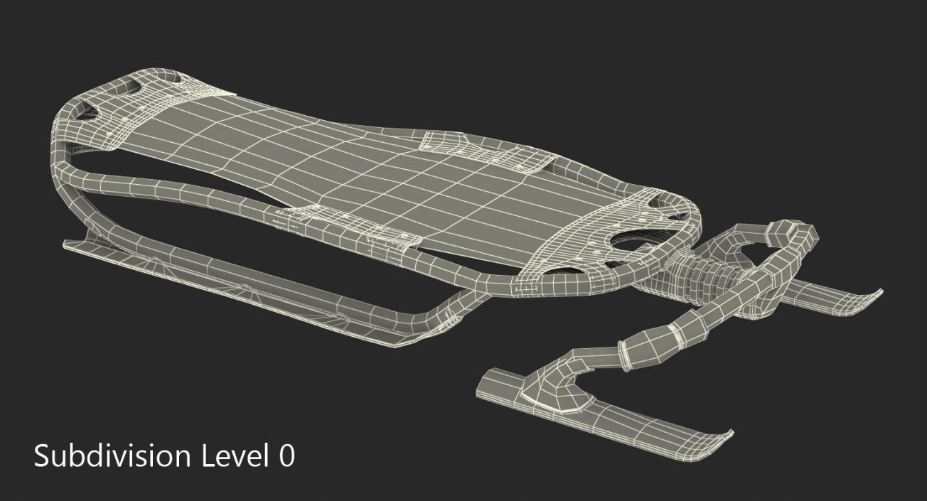 3D model Lying Snow Sled