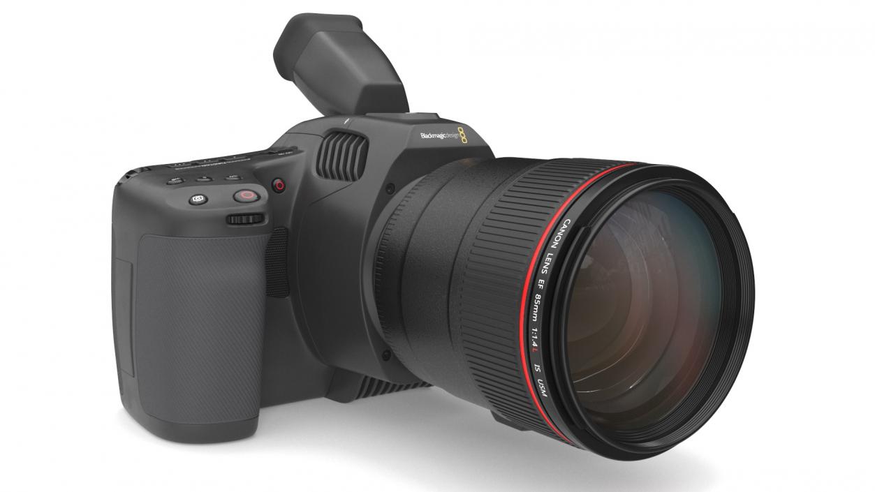 3D Cinema Camera Blackmagic Design 6K Pro with Lens model