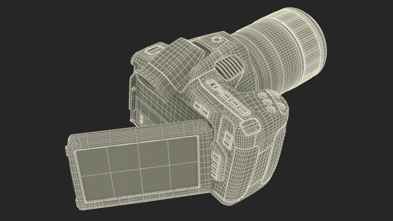 3D Cinema Camera Blackmagic Design 6K Pro with Lens model