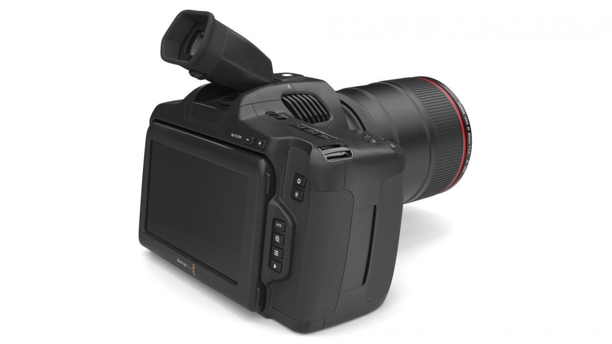 3D Cinema Camera Blackmagic Design 6K Pro with Lens model